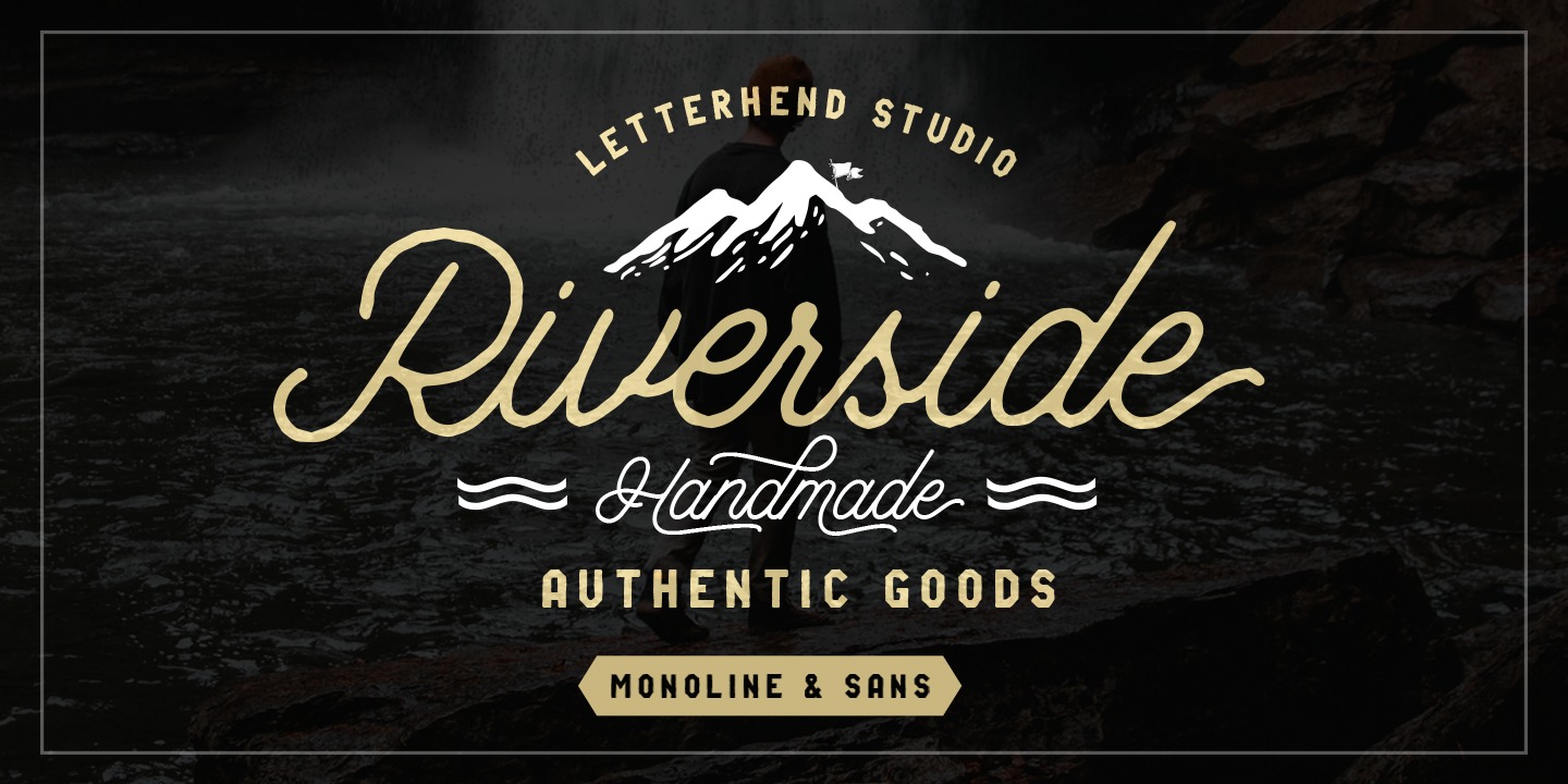 Beispiel einer Riverside Regular-Schriftart